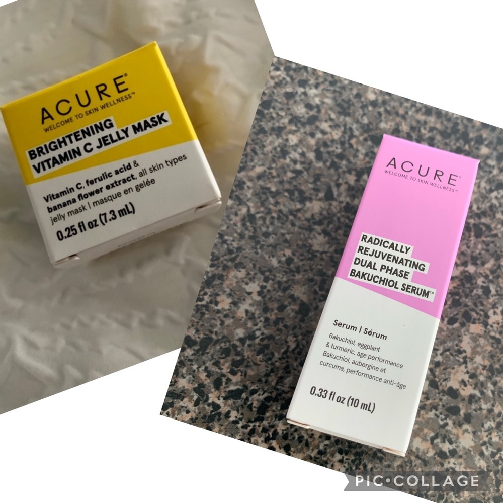Acure skin care set- mask and serum